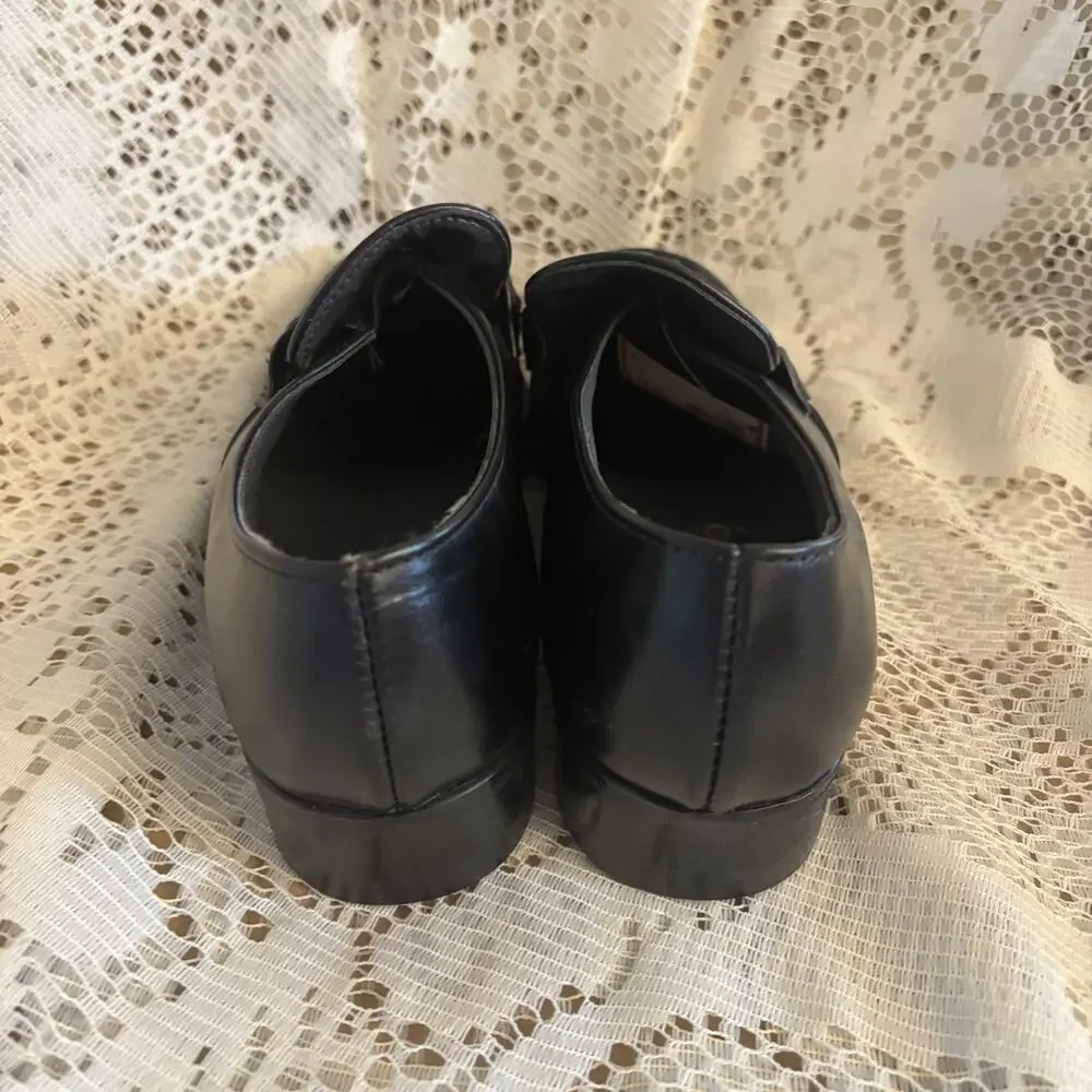Permasole Men's US  7 D Black Leather Loafers Shoes